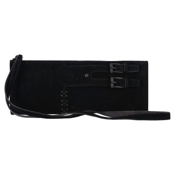 Gucci Buckle Detail Suede Clutch Bag - Picture 1 of 6